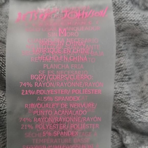 Betsey Johnson Heathered Gray Lounge Active Wear Pockets Pants M - Picture 4 of 4